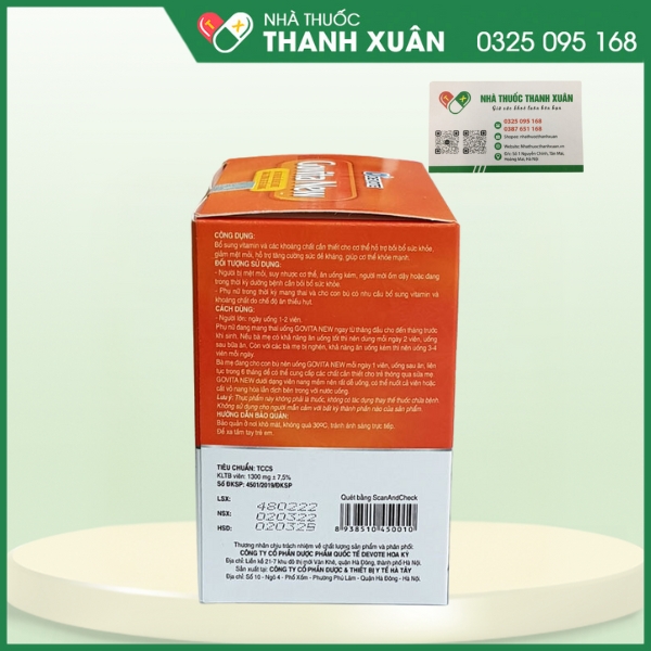 Govita New - Bổ sung vitamin và các khoáng chất cần thiết cho cơ thể